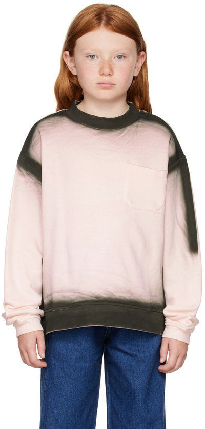 Marni Teen Logo-print Sprayed-edge Sweatshirt In Rosa