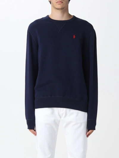 Polo Ralph Lauren Long Sleeve Knit Sweatshirt In Navy