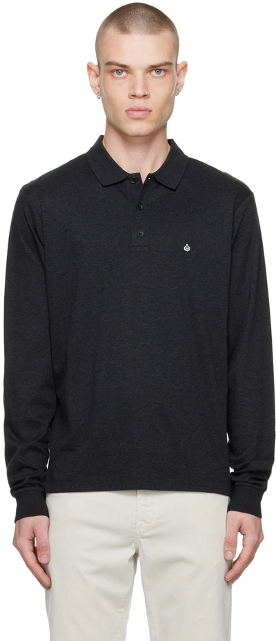 Rag & Bone Logo-appliquéd Pima Cotton-jersey Polo Shirt In Gray