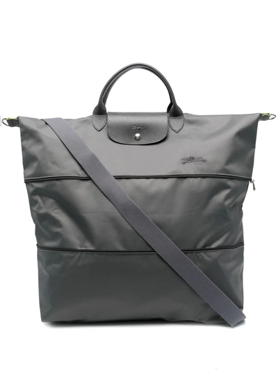 Longchamp Le Pliage Expandable Travel Bag In Grey