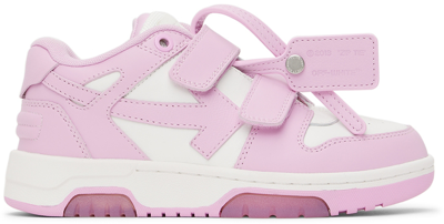 Off-white Kids Out Of Office Panelled Leather Sneakers In Pink & Other