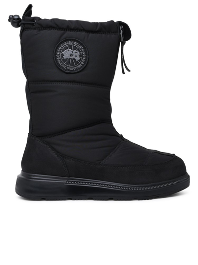 Canada Goose Black Cypress Fold Over Quilted Boots In Black_noir