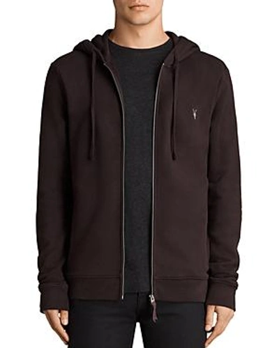 Allsaints Raven Hoodie In Aubergine