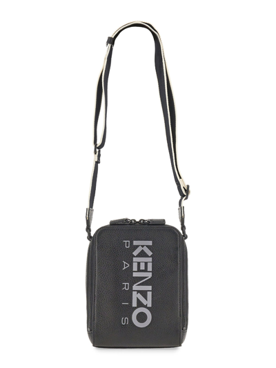 Kenzo Shoulder Bag With Logo In Black