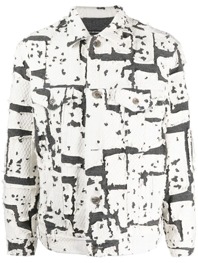 Song For The Mute Patchwork Shirt-jacket In White