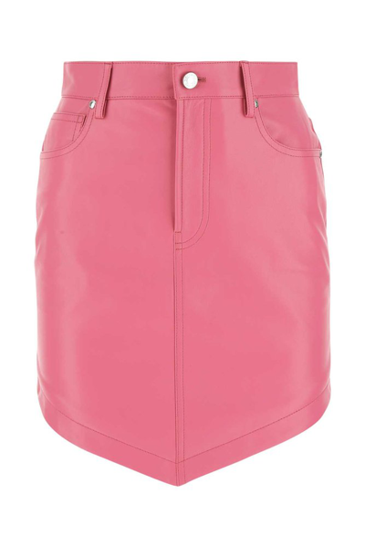Alexandre Vauthier Dark Pink Leather Mini Skirt Pink  Donna 36