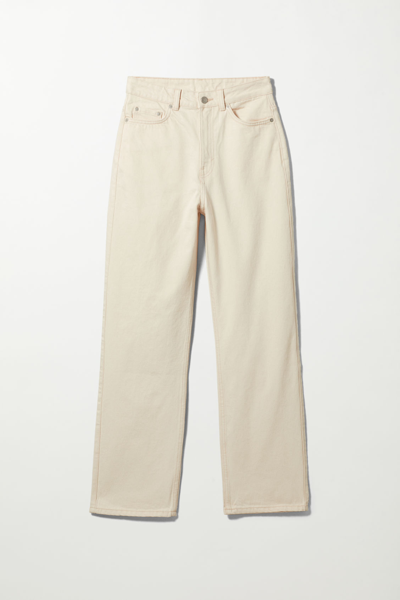 Weekday Rowe Extra High Straight Jeans In Neutral