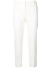 Dolce & Gabbana Cropped Slim-fit Trousers In White