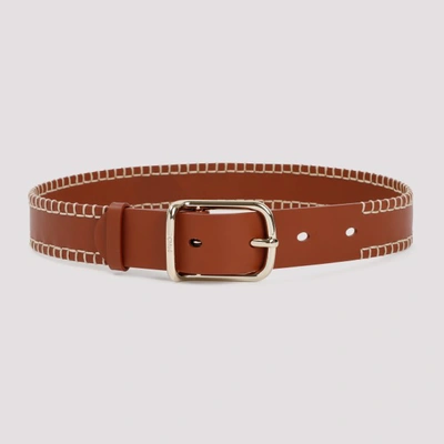 Chloé Stitched Louela Belt In Brown