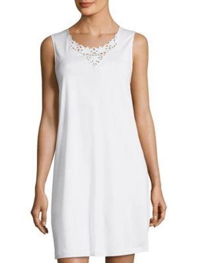 Hanro Jasmin Short Sleeveless Nightgown In Off White