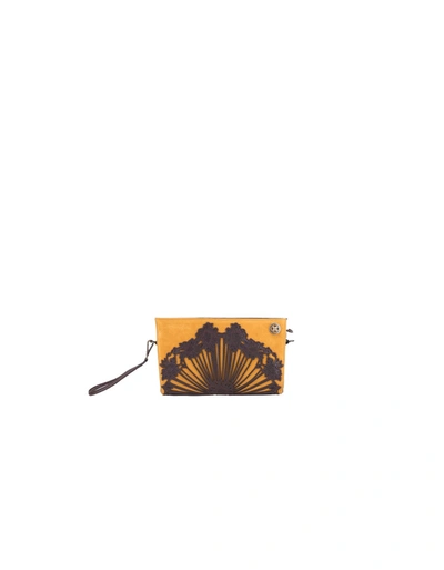 Luciano Gelisio Handbags Corolla In Mustard Yellow