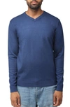 X-ray V-neck Rib Knit Sweater In Ink Blue