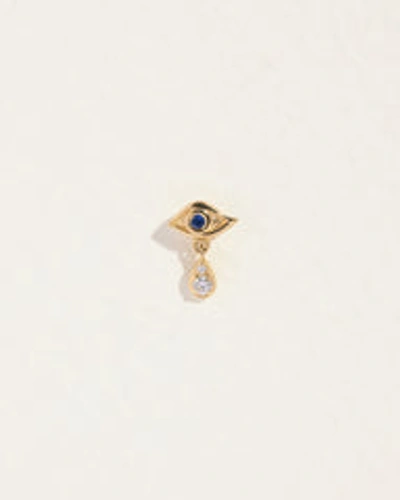 Piercing Crying Eye Stud In Gold