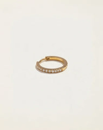 Piercing 10mm Pavé Huggie In Gold