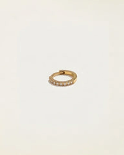Piercing 6mm Pavé Huggie In Gold
