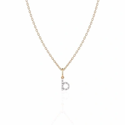 Sharon Mills London Monogram Mini Diamond Necklace B