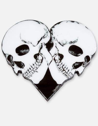 Lauren Moshi Skull Heart In Black/white