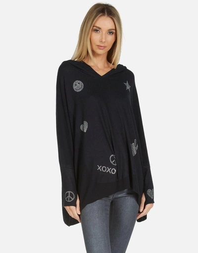 Lauren Moshi Wilma Crystal Xo Elements In Black