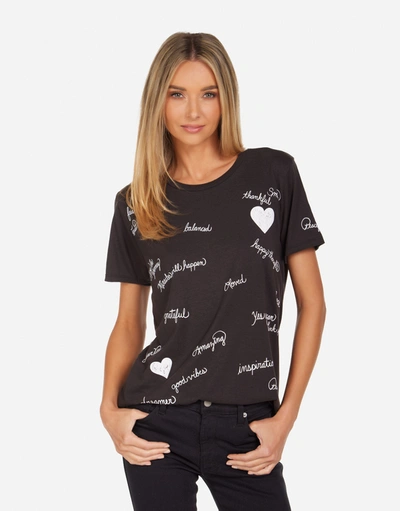 Lauren Moshi Wolf Happy Thoughts In Onyx