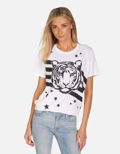 Lauren Moshi Wolf Tiger Stars & Stripes In White