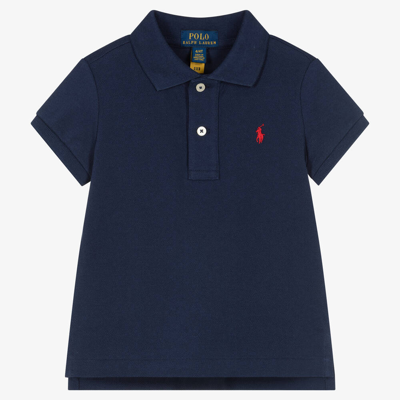 Polo Ralph Lauren Kids' Slim Fit Polo Shirt In Navy