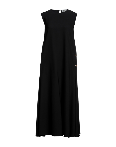 Sportmax Long Black Wool Dress