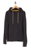 Union Textured Knit Hoodie In Charcoal Heather