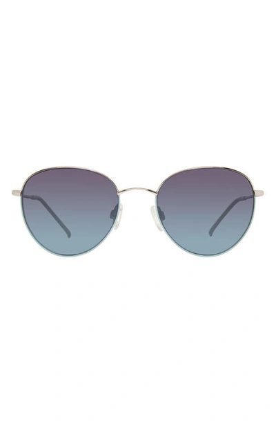 Eddie Bauer 53mm Round Sunglasses In Gray/ Gray-green