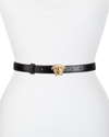 Versace Palazzo Dia Belt With Crystal-encrusted Medusa Buckle In Blk  Gold