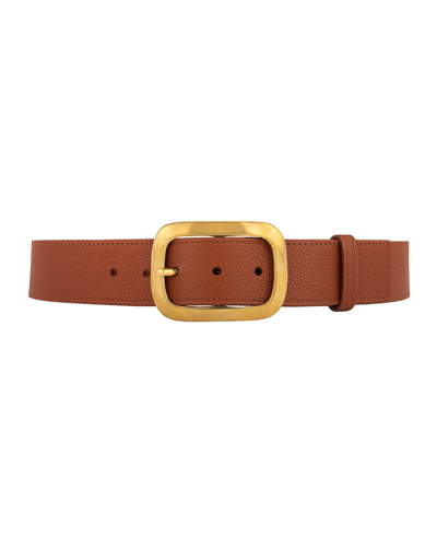 Vaincourt Paris La Captivante Pebbled Leather Belt In Havana