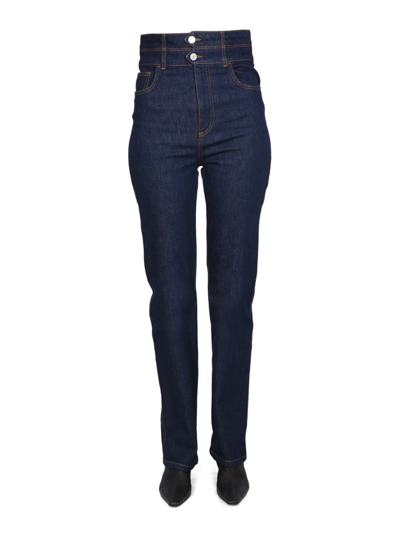 Philosophy Di Lorenzo Serafini Logo Jacquard Jeans In Blue