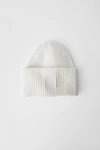 Acne Studios Ribbed Beanie Hat Natural White