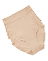 Chantelle Soft Stretch High-waist Seamless Regular Briefs - 3 Pack In Nude