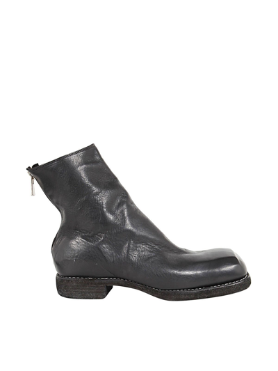 Guidi Back Zipped Mid Boots In Black