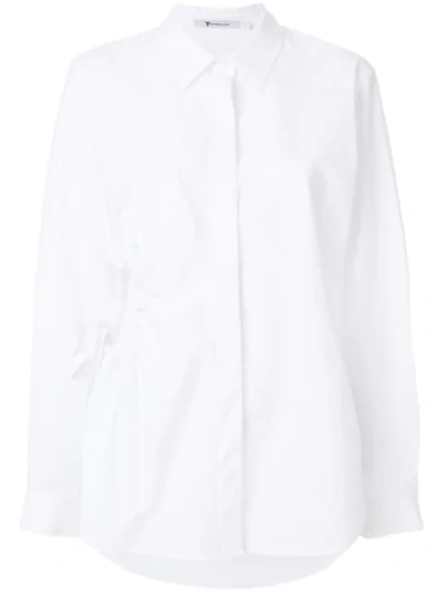 Alexander Wang T Cutout Side Cotton Shirt In White