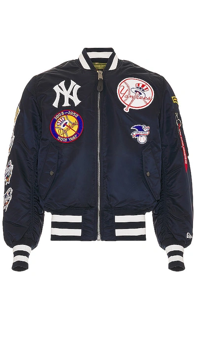 Alpha Industries Mlb X New Era X Alpha Ma-1m Neyyan In Replica Blue