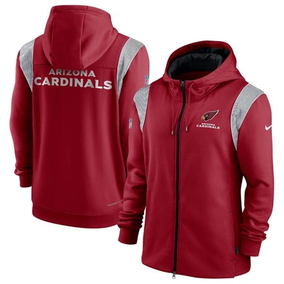 Nike Men's  Therma Lockup (nfl Arizona Cardinals) Full-zip Hoodie In Red