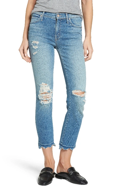 Mother Rascal Snippet Chew Straight-leg Ankle Jeans In Push The Envelope