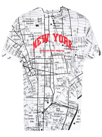 Alexander Wang New York-print T-shirt In White