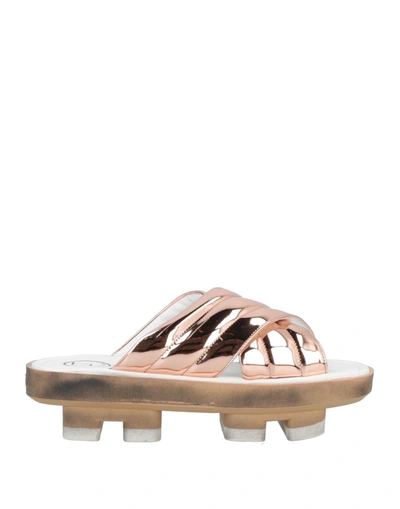 Let's Thongue Sandals In Rose Gold