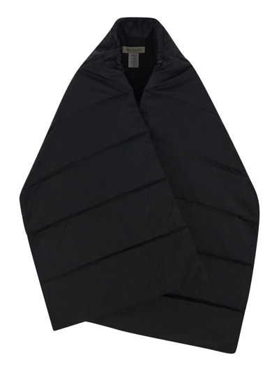 Dries Van Noten Black Down Nylon Scarf In 900 Black