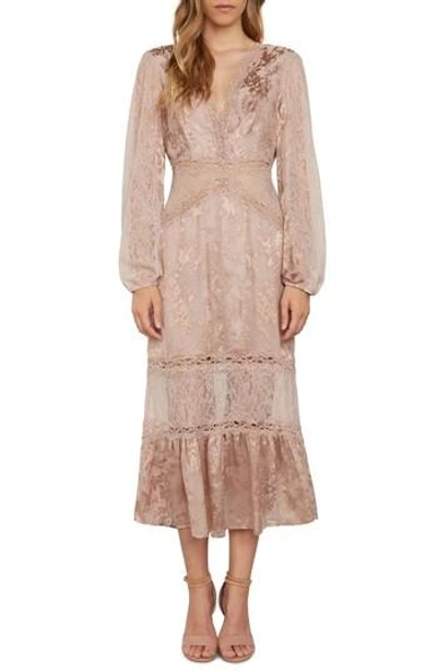 Willow & Clay Lace Midi Dress In Ballet