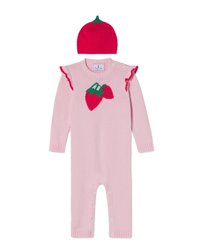 Classic Prep Baby Girl's Callie Strawberry Romper & Hat In Pink