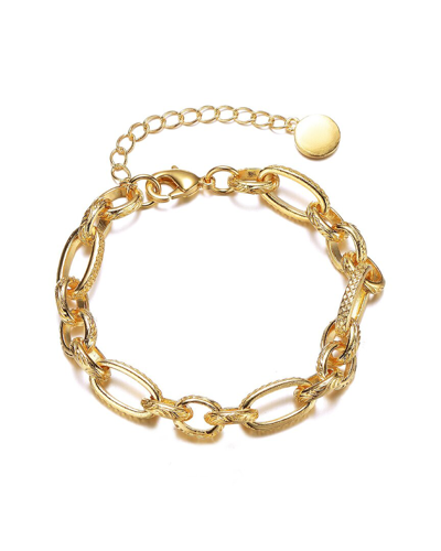 Rachel Glauber 14k Gold Plated Link Chain Bracelet