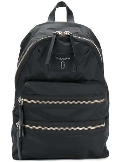 Marc Jacobs Biker Nylon Backpack - Black In Black/silver