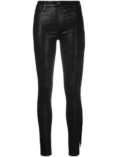 J Brand X Halpern Maria High-rise Skinny Trousers In Black