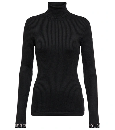 Goldbergh Mira Ribbed-knit Turtleneck Sweater In Black