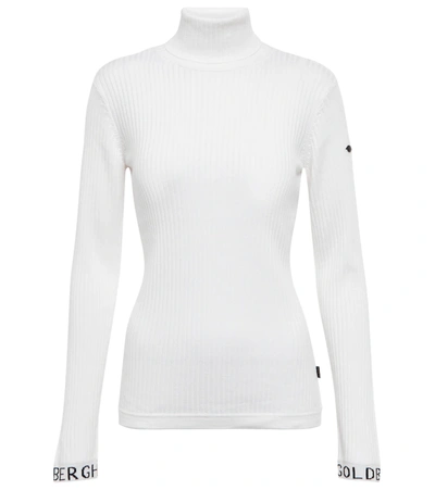 Goldbergh Mira Ribbed-knit Turtleneck Sweater In White