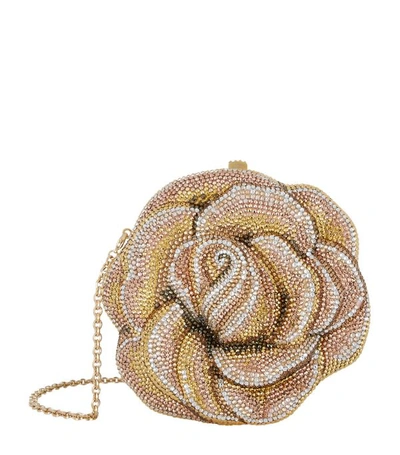Judith Leiber Rose Golden Clutch Bag