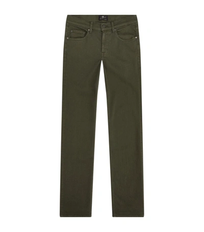 7 For All Mankind Slimmy Luxe Performance Jeans In Green
